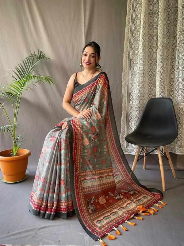 Pearl_River_Grey_Pure_Malai_Cotton_Sarees_with_Digital_Printed_Work_With_Blouse_Piece_Attached